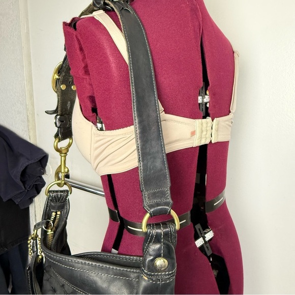 COACH BLEECKER SIGNATURE BLACK JACQUARD Y2K DUFFLE BUCKET SHOULDER HANDBAG 11438 - Picture 5 of 9